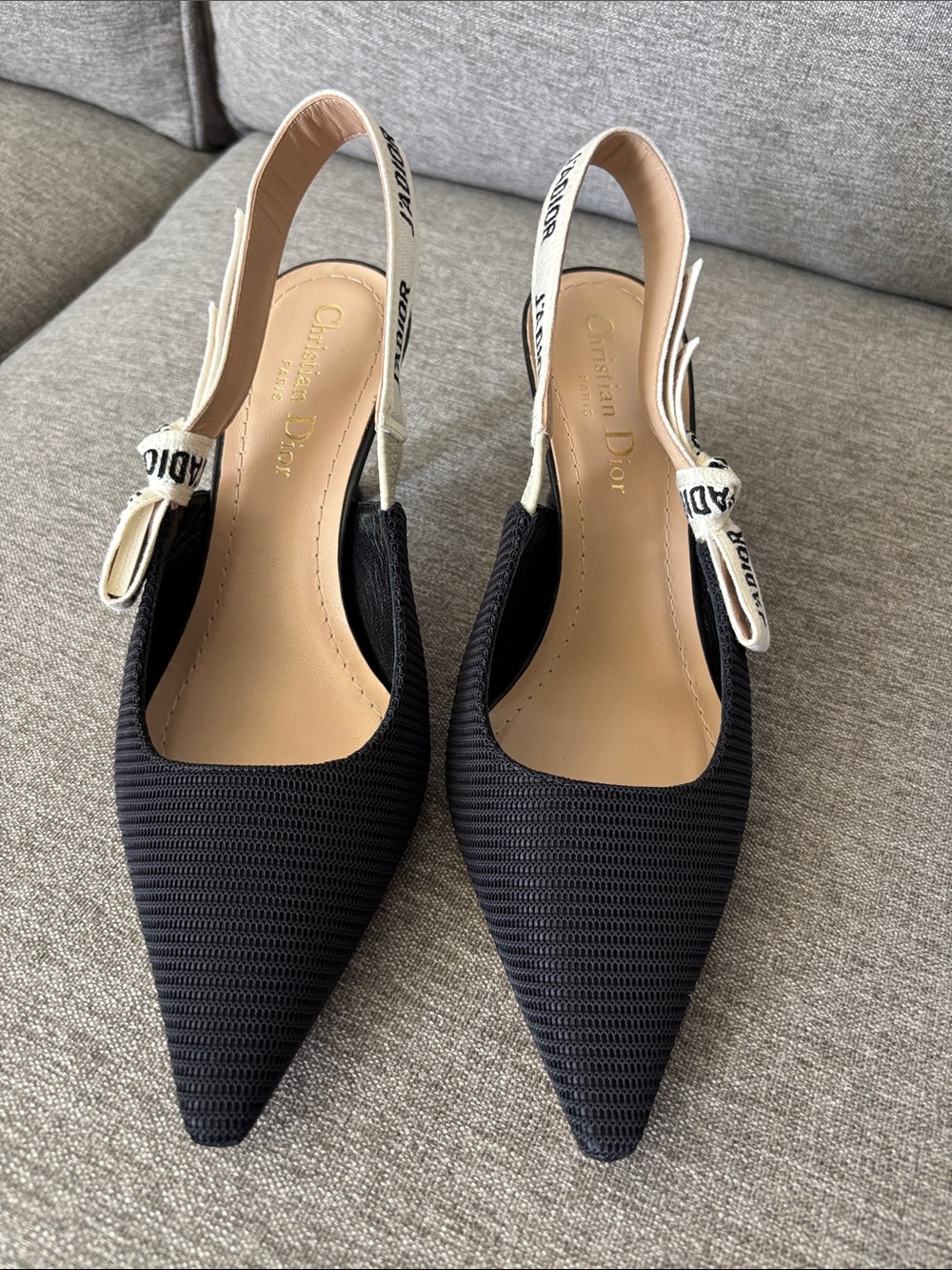 Dior Christian Dior Black J'Adior Slingback Kitten Heel Pumps 36 1/2 EU - NWT - Picture 15 of 15